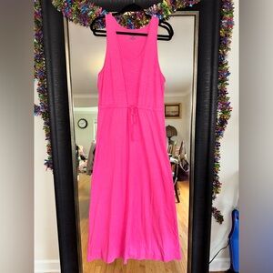 Pink Dress with Waist Adjustable Tie